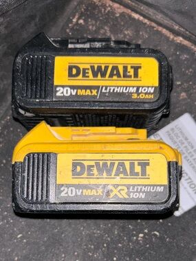 TWO (2) DEWALT 20V Lithium Ion Batteries